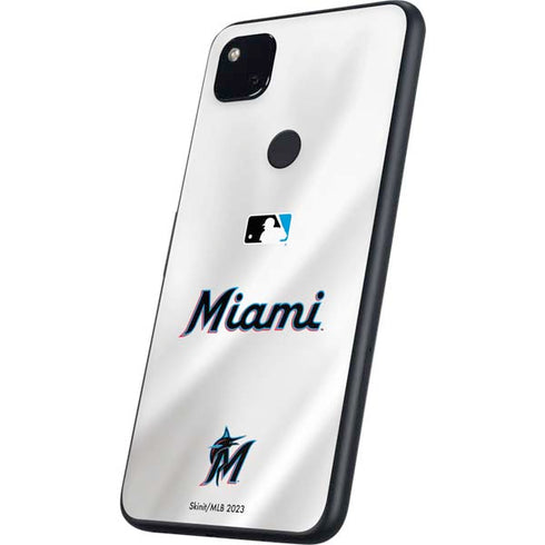 MLB Miami Marlins Home Jersey Google Pixel 4a Skin